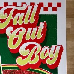 Fall Out Boy - 2021 Mike Tallman Poster Chicago, IL Wrigley Field