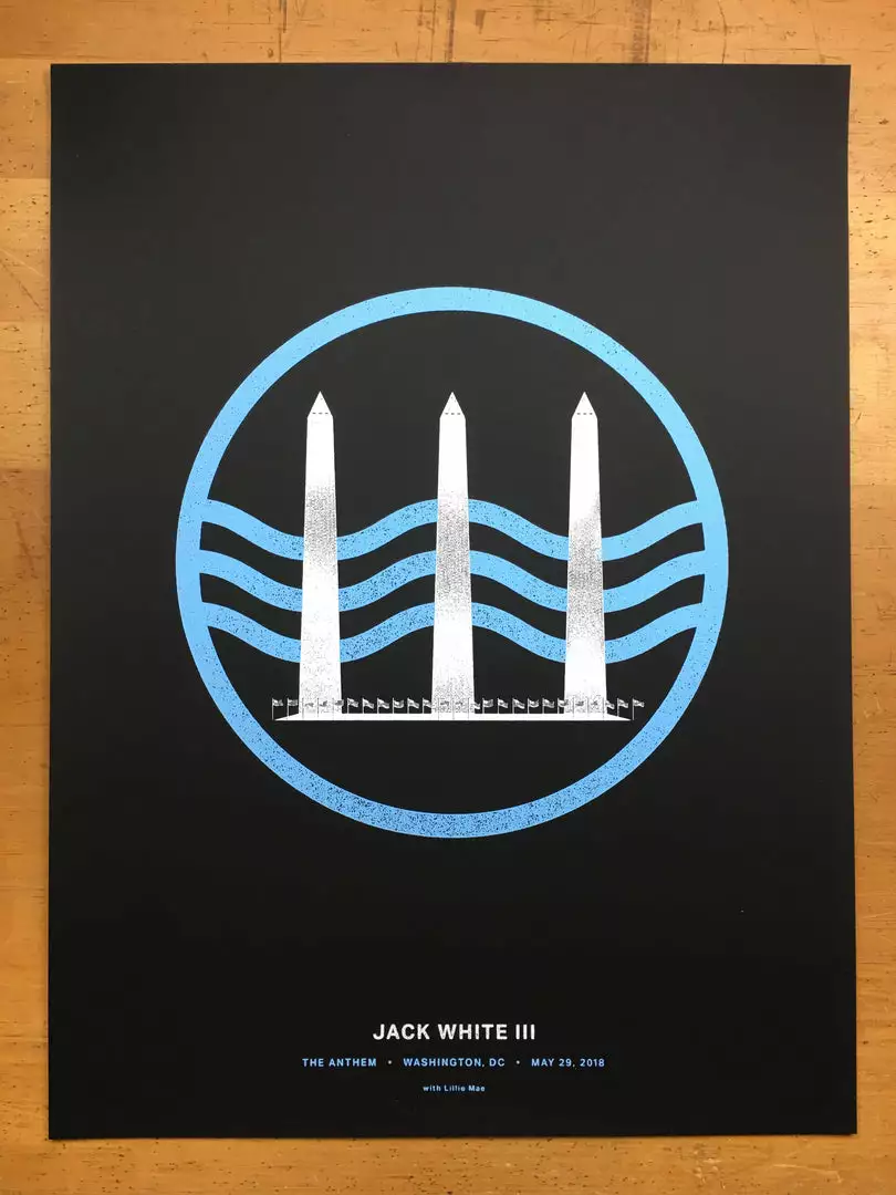 Jack White - 2018 Matthew Jacobson Poster Washington, DC The Anthem Night 1 Gig Posters 5 Jack White - 2018 Matthew Jacobson Poster Washington, DC The Anthem Night 1 Gig Posters