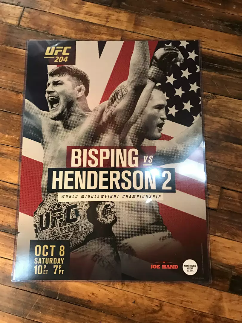 Sold Out Posters UFC 204 Poster Bisping Vs. Henderson 2, Manchester Arena PPV 4 Sold Out Posters UFC 204 Poster Bisping Vs. Henderson 2, Manchester Arena PPV