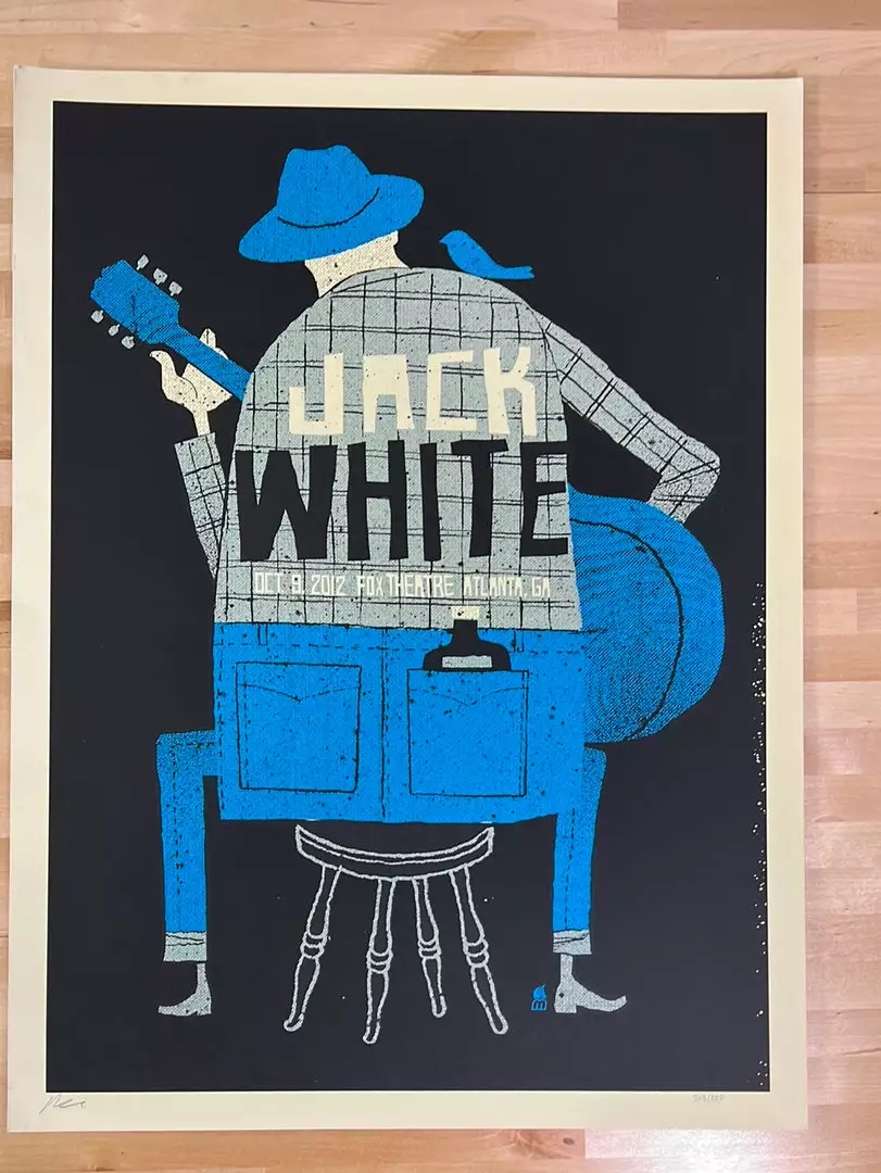 Jack White - 2012 Methane Poster Atlanta, GA Fox Theatre Gig Posters 4 Jack White - 2012 Methane Poster Atlanta, GA Fox Theatre Gig Posters