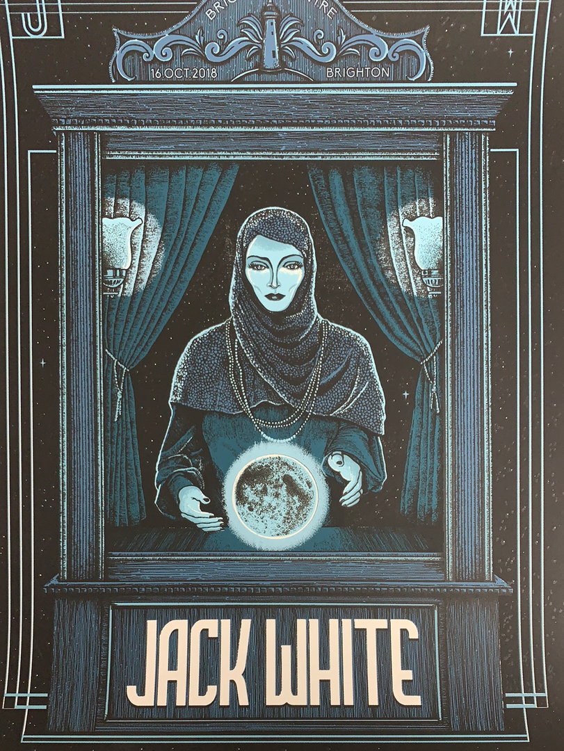 Jack White - 2018 Pat Hamou Poster Brighton, GBR BHR Tour S/N 4 Jack White - 2018 Pat Hamou Poster Brighton, GBR BHR Tour S/N