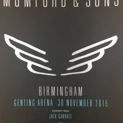 Sold Out Posters Mumford & Sons - 2015 Poster Birmingham, England, UK Genting Arena Gig Posters