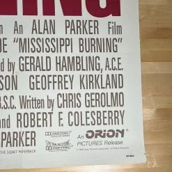 Sold Out Posters Mississippi Burning - 1988 One Sheet Movie Poster Original Vintage 27x40 Movie/TV Posters