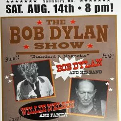Gig Posters Bob Dylan - 2004 Geoff Gans Poster Salisbury, MD Willie Nelson