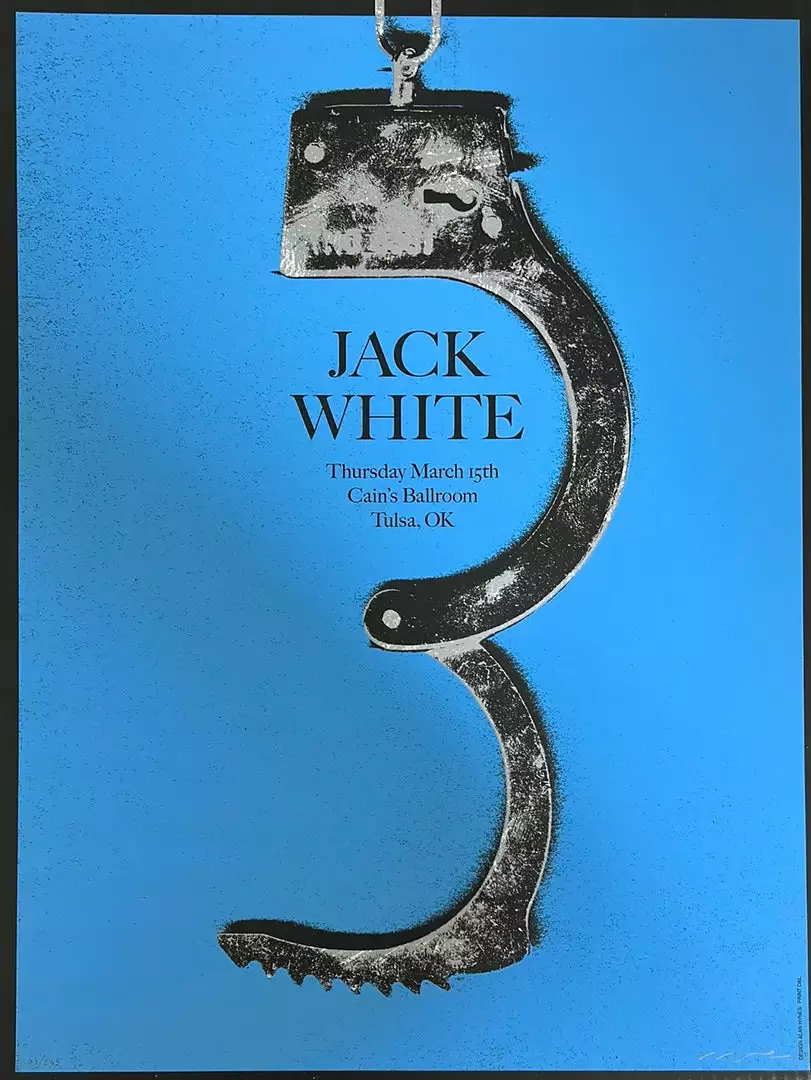 Gig Posters Jack White - 2012 Alan Hynes Poster Tulsa, OK Cain's 3 Gig Posters Jack White - 2012 Alan Hynes Poster Tulsa, OK Cain's