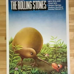 Gig Posters Rolling Stones - 1973 Ian McCausland Poster Auckland, NZ