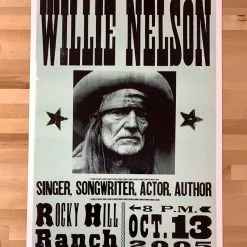 Gig Posters Willie Nelson - 2005 Hatch Show Print 10/13 Poster Smithville, TX