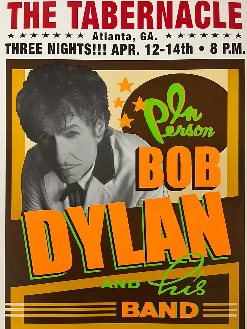 Gig Posters Bob Dylan - 2004 Geoff Gans Poster Atlanta, GA 3 Gig Posters Bob Dylan - 2004 Geoff Gans Poster Atlanta, GA