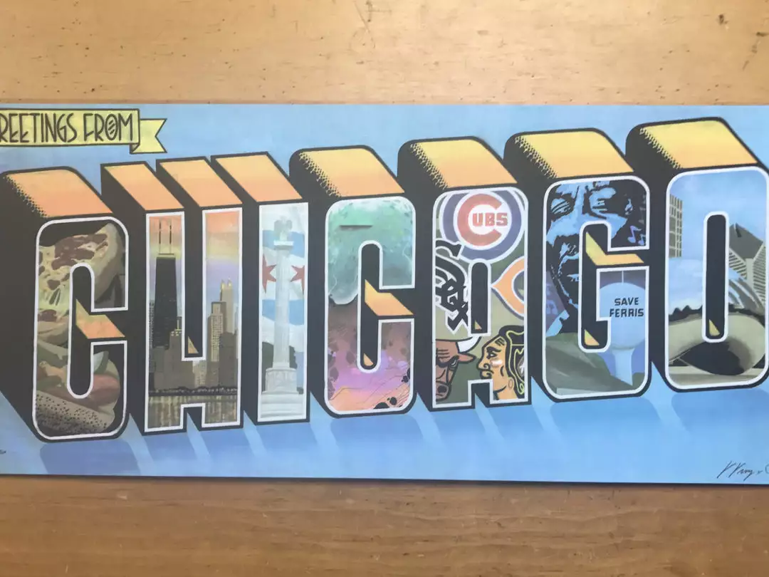 Greetings From Chicago - Fug Screen FugScreens Studios Poster Logan Square Mural 3 Greetings From Chicago - Fug Screen FugScreens Studios Poster Logan Square Mural
