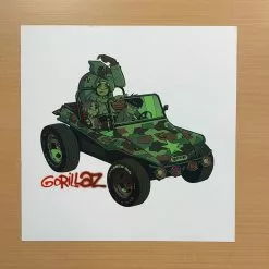 Sold Out Posters Gig Posters Gorillaz - 2001 Original Vinyl Poster Insert 12x12 Record Art