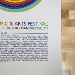 Bonnaroo - 2018 Owen Gildersleeve Poster Manchester, TN Gig Posters