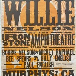 Willie Nelson - 2010 Hatch Show Print 9/12 Poster Murphys, California Gig Posters