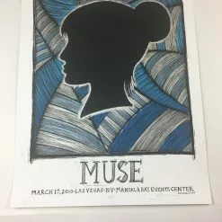 Muse - 2013 Dan Grzeca Poster Las Vegas, NV Mandalay Bay EC
