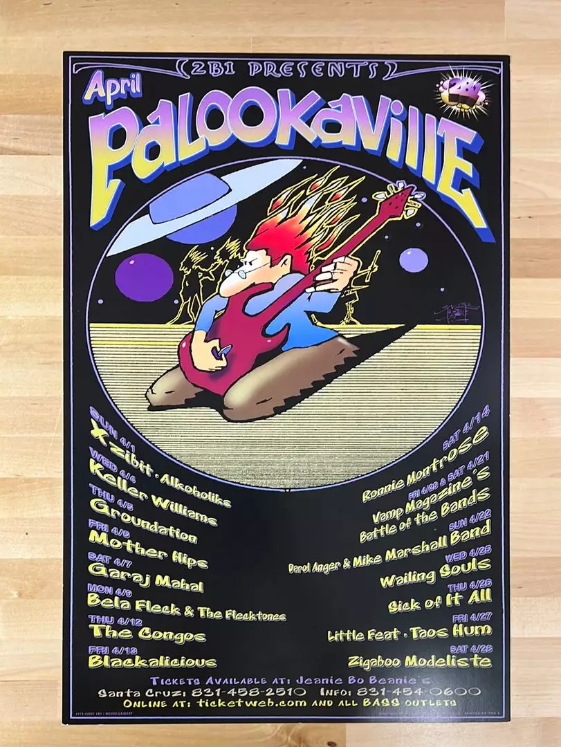The Artworks MHP 119 April - 2001 Poster Palookaville Santa Cruz, CA 1st 4 The Artworks MHP 119 April - 2001 Poster Palookaville Santa Cruz, CA 1st