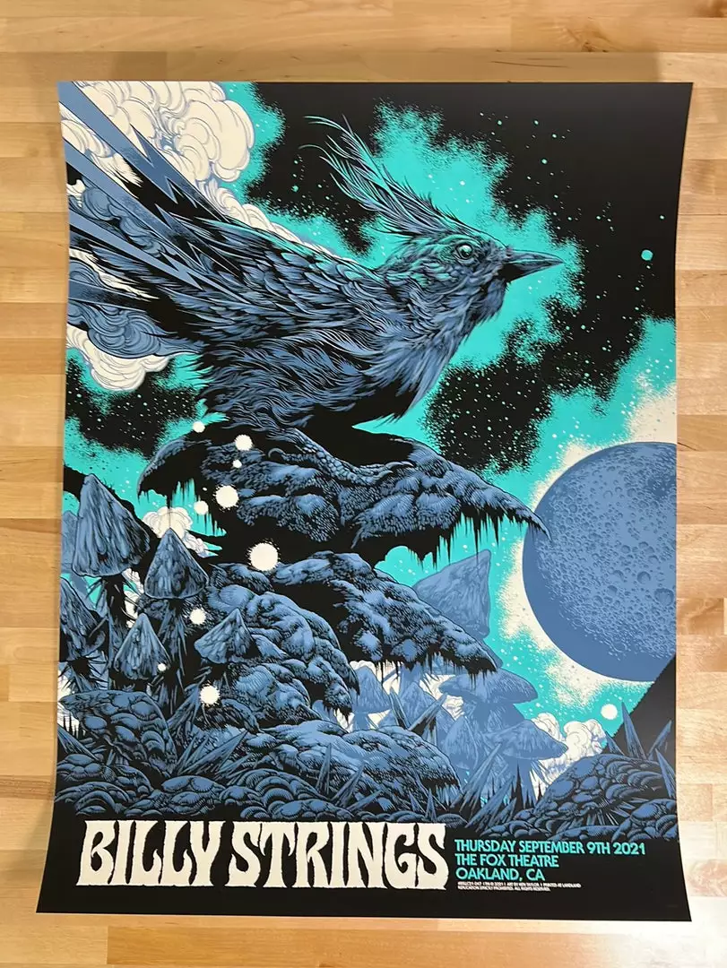 Gig Posters Billy Strings - 2021 Ken Taylor Poster Oakland, CA 4 Gig Posters Billy Strings - 2021 Ken Taylor Poster Oakland, CA