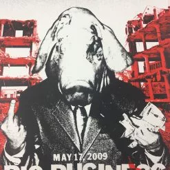 Big Business - 2009 Dan MacAdam Crosshair Poster Chicago, IL Bottom Lounge