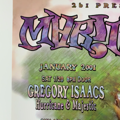 Greg Coiner MHP 108 Gregory Isaacs - 2001 Poster Maritime Hall San Fran 1st