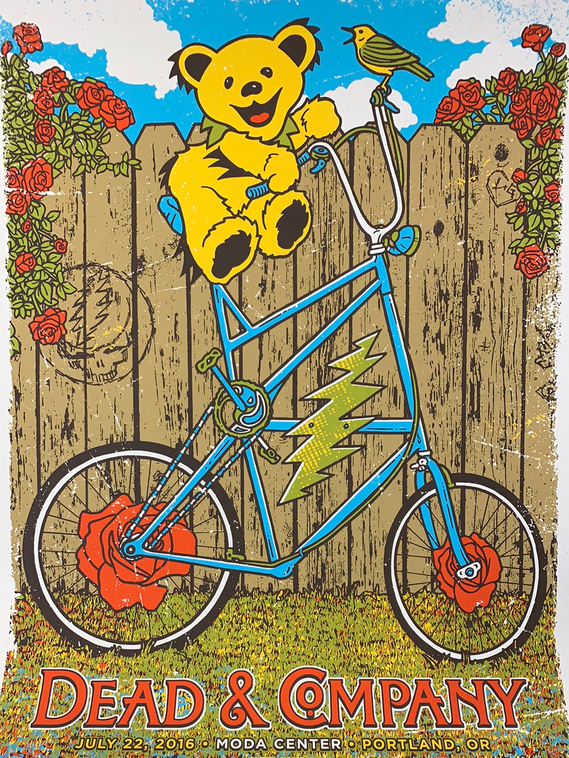 Gregg Gordon Dead & Company - 2016 Gigart Poster Portland, OR Summer Tour 3 Gregg Gordon Dead & Company - 2016 Gigart Poster Portland, OR Summer Tour