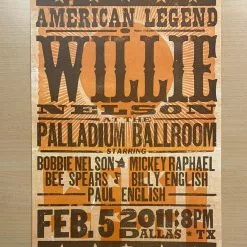 Gig Posters Willie Nelson - 2011 Hatch Show Print 2/5 Poster Dallas, Texas 5 Gig Posters Willie Nelson - 2011 Hatch Show Print 2/5 Poster Dallas, Texas