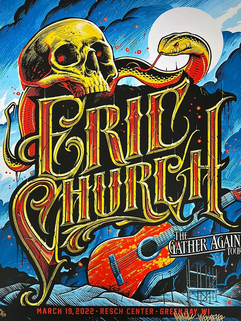 Eric Church - 2022 Maxx242 Poster Green Bay, WI 3/19 Gig Posters 3 Eric Church - 2022 Maxx242 Poster Green Bay, WI 3/19 Gig Posters