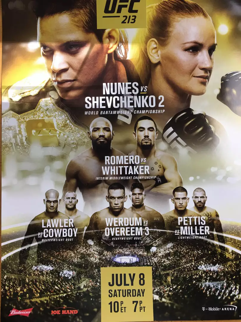 Sold Out Posters UFC 213 Poster - Nunes Vs Shevchenko 2 3 Sold Out Posters UFC 213 Poster - Nunes Vs Shevchenko 2