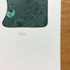 Pig Lady - 2008 John Dyer Baizley Poster Teal Art Prints