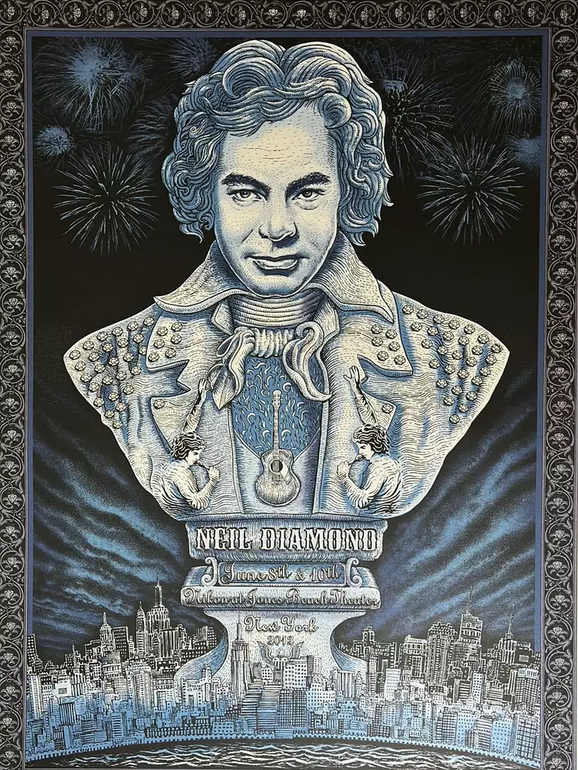 Neil Diamond - 2012 Emek Poster New York, NY S/N/AP 3 Neil Diamond - 2012 Emek Poster New York, NY S/N/AP