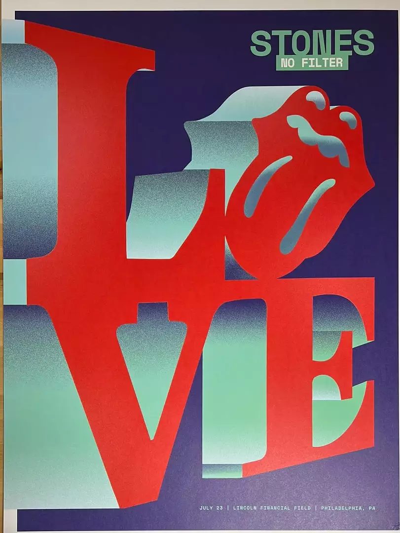 Sold Out Posters Rolling Stones - 2019 Poster No Filter Tour Philadelphia, PA 3 Sold Out Posters Rolling Stones - 2019 Poster No Filter Tour Philadelphia, PA