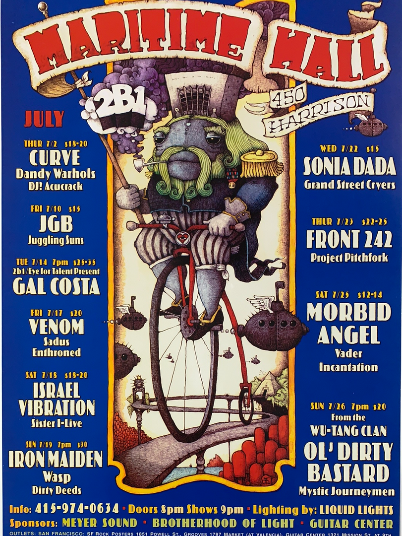 Dave Huckins MHP 48 July - 1998 Poster Maritime Hall San Fran 1st Gig Posters 3 Dave Huckins MHP 48 July - 1998 Poster Maritime Hall San Fran 1st Gig Posters