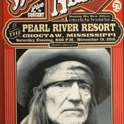Gig Posters Willie Nelson - 2016 Mattole River Studios Poster Choctaw, MS