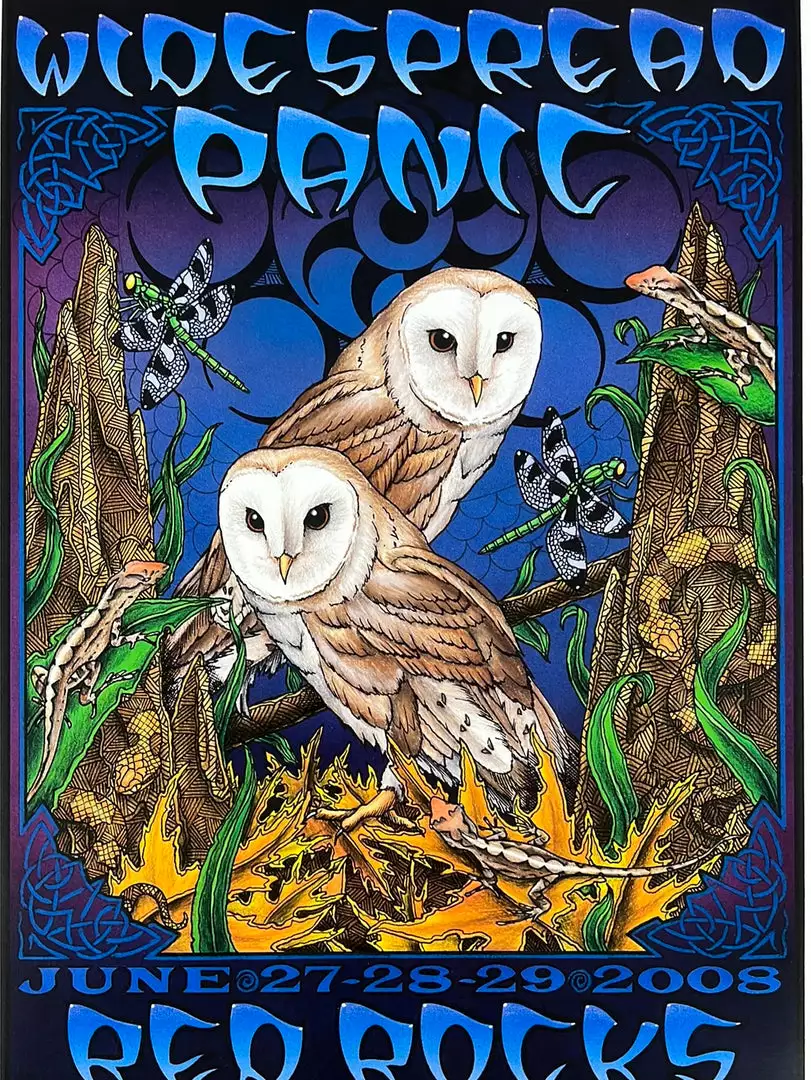 Widespread Panic - 2008 Michael Everett Poster Red Rocks, Morrison, CO 3 Widespread Panic - 2008 Michael Everett Poster Red Rocks, Morrison, CO