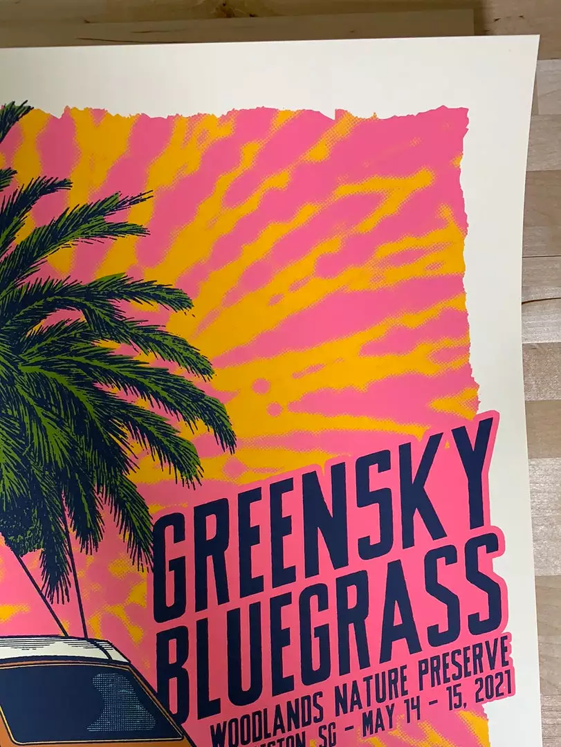 Gig Posters Greensky Bluegrass - 2021 Status Serigraph Poster Charleston, SC 6 Gig Posters Greensky Bluegrass - 2021 Status Serigraph Poster Charleston, SC