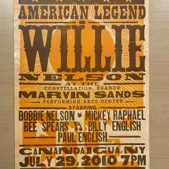 Gig Posters Willie Nelson - 2010 Hatch Show Print 7/29 Poster Canandaigua, New York 5 Gig Posters Willie Nelson - 2010 Hatch Show Print 7/29 Poster Canandaigua, New York
