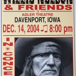Gig Posters Willie Nelson - 2004 Franks Brothers 12/14 Poster Davenport, IA