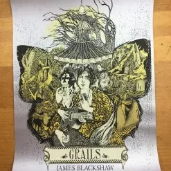 David V D'Andrea Grails - 2009 David V. D'Andrea Poster San Francisco, CA Cafe Du Nord Gig Posters