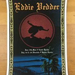 Eddie Vedder - 2009 Ryan Immegart Poster Maui, HI Castle Theater Honolulu, HI Ha
