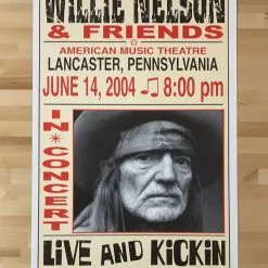Willie Nelson - 2004 Franks Brothers 6/14 Poster Lancaster, PA 5 Willie Nelson - 2004 Franks Brothers 6/14 Poster Lancaster, PA
