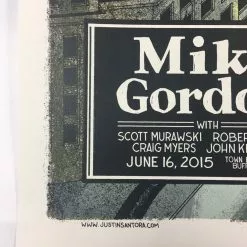 Mike Gordon - 2015 Justin Santora Poster Buffalo, NY The Town Ballroom