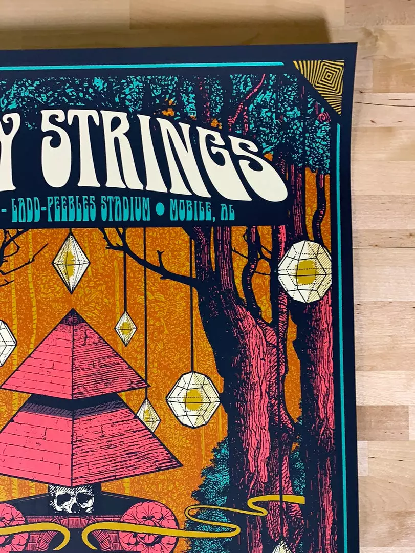 Gig Posters Billy Strings - 2021 Status Serigraph Poster Mobile, AL 4/10 6 Gig Posters Billy Strings - 2021 Status Serigraph Poster Mobile, AL 4/10