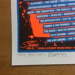 Wasted Festival USA - 2005 Stainboy Poster Orange Show San Bernardino, CA Gig Posters