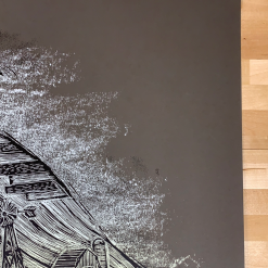 Rural Corvus - 2009 Dan Grzeca Poster Art Print Charcoal Grey