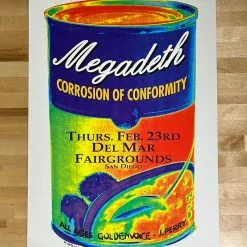 Megadeth - 1995 Matt Getz Poster San Diego, CA Del Mar Gig Posters