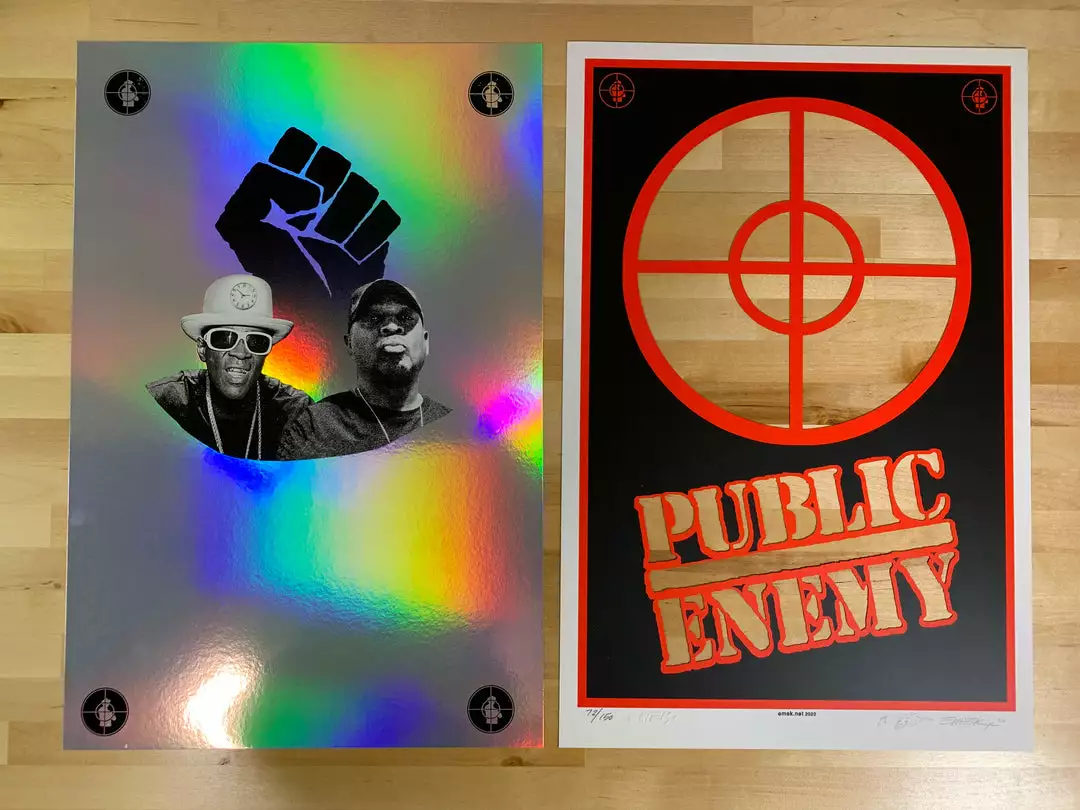 Public Enemy - 2020 Emek Poster Foil NO Date The Terrordome Foil Posters 9 Public Enemy - 2020 Emek Poster Foil NO Date The Terrordome Foil Posters