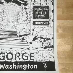 Dave Matthews Band - 2020 Jamison Grace Coloring Poster Quincy, WA Gig Posters