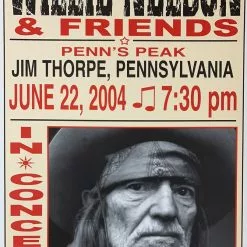 Willie Nelson - 2004 Franks Brothers 6/22 Poster Jim Thorpe, PA Gig Posters