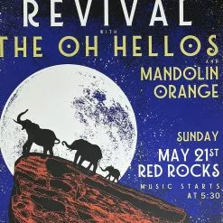 Sold Out Posters Elephant Revival - 2017 Poster Red Rocks Morrison, CO Colorado