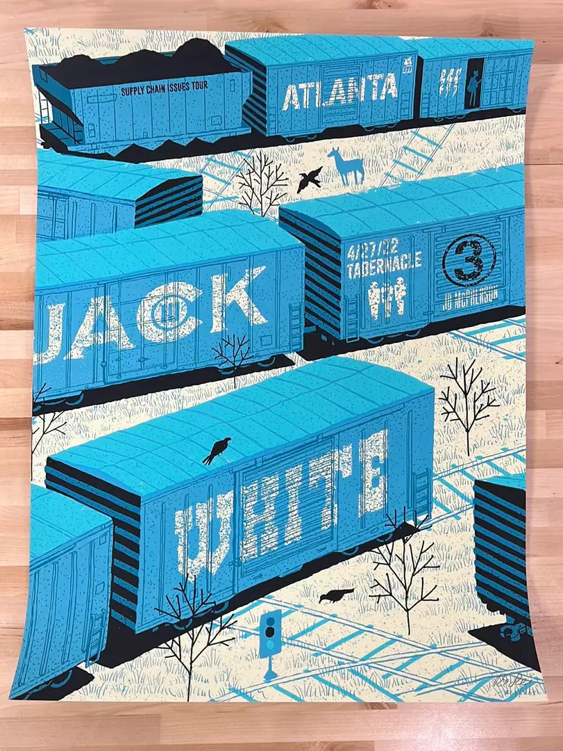 Gig Posters Jack White - 2022 Methane Studios Poster Atlanta, GA N2 4 Gig Posters Jack White - 2022 Methane Studios Poster Atlanta, GA N2
