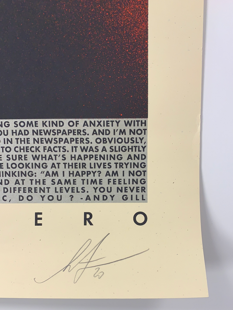 Andy Gill - 2020 Shepard Fairey (edge Wear) Poster Obey Anti-Hero UK Art Print Art Prints 8 Andy Gill - 2020 Shepard Fairey (edge Wear) Poster Obey Anti-Hero UK Art Print Art Prints