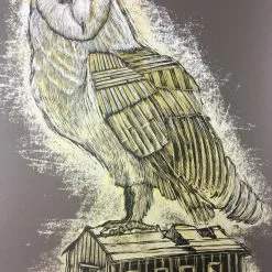 Reconstructed Barn Owl - 2013 Dan Grzeca Poster Art Print Charcoal Brown Art Prints