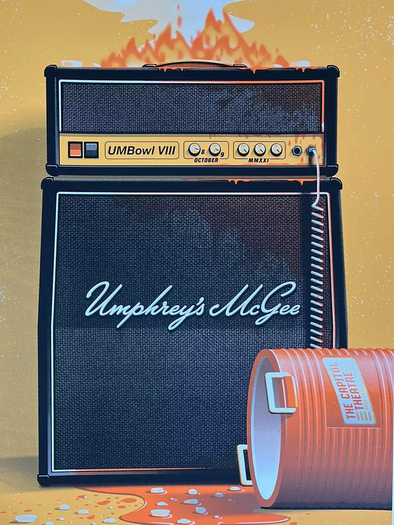 Gig Posters Umphrey's McGee - 2021 Mike Tallman Poster Port Chester, NY 3 Gig Posters Umphrey's McGee - 2021 Mike Tallman Poster Port Chester, NY